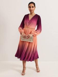 Миниатюрное плиссированное платье омбре mira Phase Eight, разноцветный