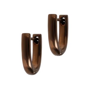 Autentica - серьги с открытым кольцом 1/2 дюйма Autentica, Choco Gold