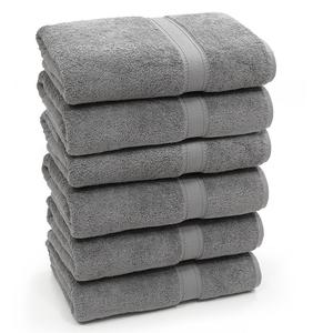 Linum Home Textiles Набор махровых полотенец из турецкого хлопка, 6 шт., цвет Dark Gray