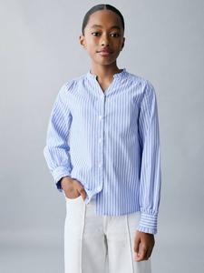 Детская футболка с длинными рукавами Catalina Cotton в полоску Mango, Medium Blue