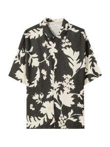 Рубашка на пуговицах Comfort fit Bershka, черный