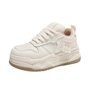 Bull charm Женские лоу-топ скейтборд кроссовки бело-коричневые, цвет White Brown