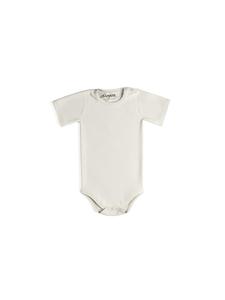 Sämann Детский боди из 100% органического хлопка, застежки на кнопках, короткие рукава, без ребристой вязки, цвет «Кокосовое молоко»