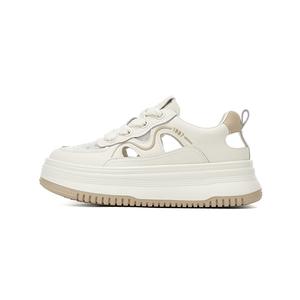 Износостойкие повседневные туфли с низким верхом для женщин Bull charm, Beige Apricot