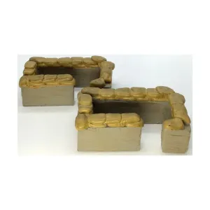 Бетонные бункеры с мешками с песком № 3, WWII - Loose Miniatures (1:32)