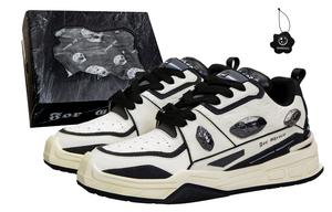 GHROCO Юнисекс скейтерские кроссовки низкие экрю/тёмно-серый - бежевый чёрный, цвет Beige Black