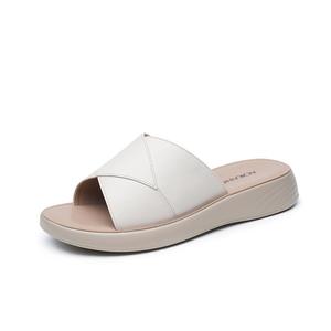 Женские тапочки-слайды из полиуретана, быстросохнущие, ПУ AOKANG, Ecru