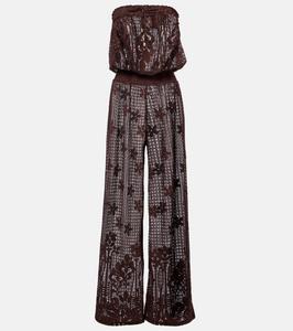 Вив джемпер с открытыми плечами из хлопковой смеси Melissa Odabash, коричневый