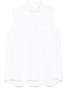 Sacai блузка без рукавов, белый