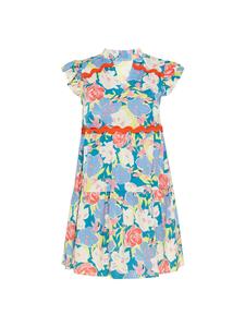 Usha Женское платье синего многоцветного цвета