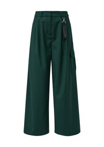Широкие брюки comma casual identity, зеленый/темно-зеленый