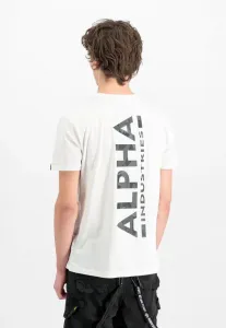 Футболка с камуфляжным принтом Alpha Industries, White Black Camo