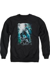 Толстовка Batman Night Light для взрослых с круглым вырезом Gildan, черный