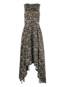 Платье с абстрактным принтом Loewe, коричневый