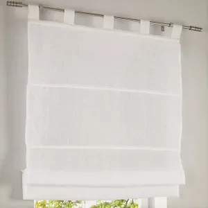 Римская штора Kutti с петлями Metis 100% лен кремовый Ширина 120 * Высота 140 см