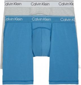 Комплект из двух трусов-боксеров Calvin Klein Men Athletic Active - эксклюзивно на Amazon, Midnight, Athletic Grey Heather