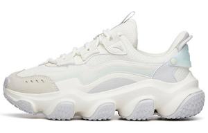 Женские низкие кроссовки Life Collection Chunky цвета слоновой кости/светло-серебристо-серого/зеленого цвета Anta