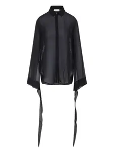 Топ с завязками на рукавах The Frankie Shop, черный