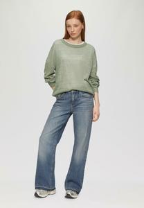 Джемпер LEICHTER MIT AJOURMUSTER QS, зеленый