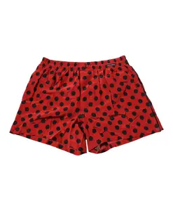 Красные шелковые плавки в горошек Dolce & Gabbana, красный