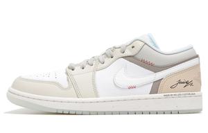 Jordan Air 1 устойчивые к истиранию низкие баскетбольные кроссовки Unisex Ecru