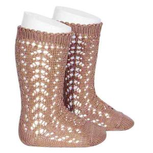 Детские гольфы Condor от 6 месяцев до 3 лет, с ажурным жемчужным узором, идеально подходят для выпускных и церемоний поступления.