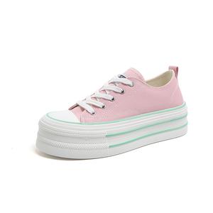 Женские кроссовки с низким верхом, противоскользящие, амортизирующие и увеличивающие рост BINGO DUCK, Ecru+Exclusive Shoe Box+Gift Socks