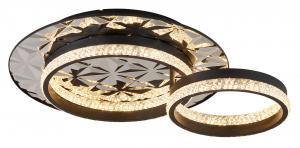 Светодиодный потолочный светильник DELLA II 50,5/40/14 см Globo, прозрачный/черный/хром