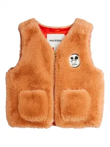 Жилет с накладными карманами Mini Rodini, оранжевый