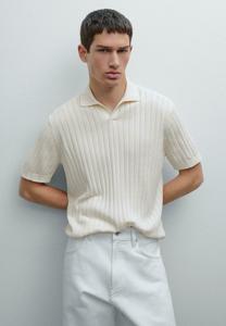 Поло Massimo Dutti RIBBED, White/White