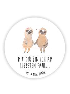 Mr. & Mrs. Panda Магнит в виде пары ленивцев с надписью, выполненной белым цветом