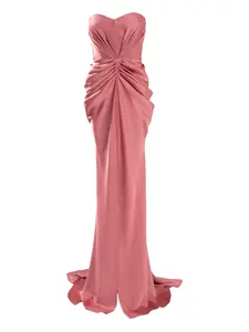 Макси-платье без бретелек Ana Radu, розовый