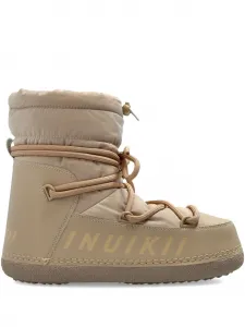 Женские ботинки Inuikii стеганые на шнуровке, бежевый