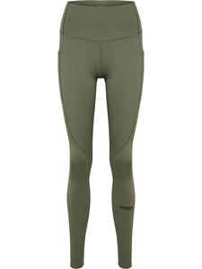 Hummel Леггинсы Hmlhiit женские, темно-зеленого цвета