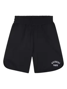 Шорты с эластичным поясом Givenchy Kids, черный
