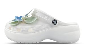 Классические женские сабо на платформе Crocs, White