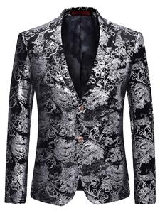 Youthup Строгий пиджак Slim fit в серебристом цвете