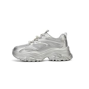 DAPHNE Серебряные женские кроссовки Low top Chunky, цвет Silver