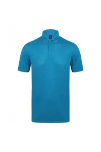 Рубашка поло из пике стрейч из микрофайна Henbury, синий