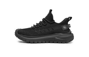 Дышащие низкие повседневные туфли для мужчин HLA, Black