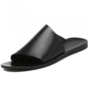 Резиновые износостойкие тапочки-слайды мужские Devanro, Black