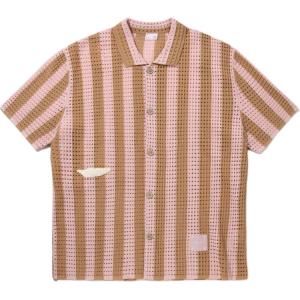 Li-Ning Li Ning Knitwear Unisex Кардиган с лацканом умеренной длины цвета миндаль/персиковый розовый