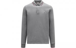 Серая поло для мужчин Moncler, серый