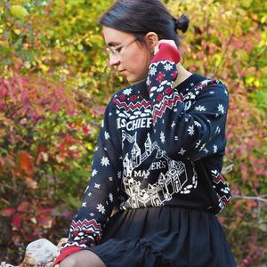 Гарри Поттер - вязаный джемпер с изображением карты мародера