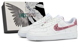 Nike Кроссовки Air Force 1 для скейтбординга, износостойкие, белые, унисекс