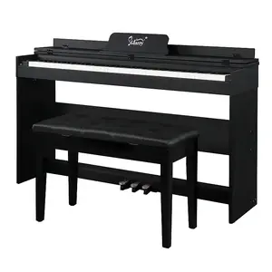 Цифровое пианино Glarry GDP-103 с 88 клавишами, полностью взвешенной молоточковой механикой, для дома, с пианино-стулом