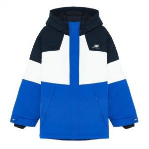Куртка New Balance Color Block Windbreaker 'Blue White Black', синий