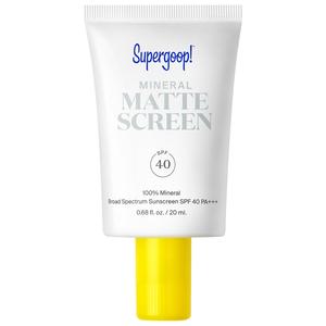 Миниатюрный минеральный матирующий солнцезащитный крем SPF 40 Supergoop!, .68 oz /20 mL