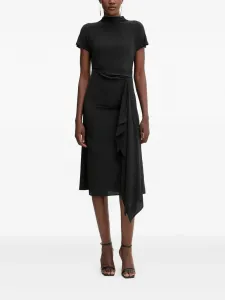 Платье миди Madleine с оборками Liviana Conti, черный