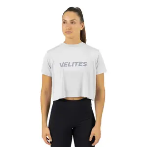 Футболка с коротким рукавом спортивная Velites Crop Holo, белый